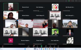 Diskusi Pojok Pengawasan yang digelar daring oleh Bawaslu Jabar